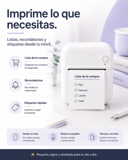 Mini impresora térmica portátil