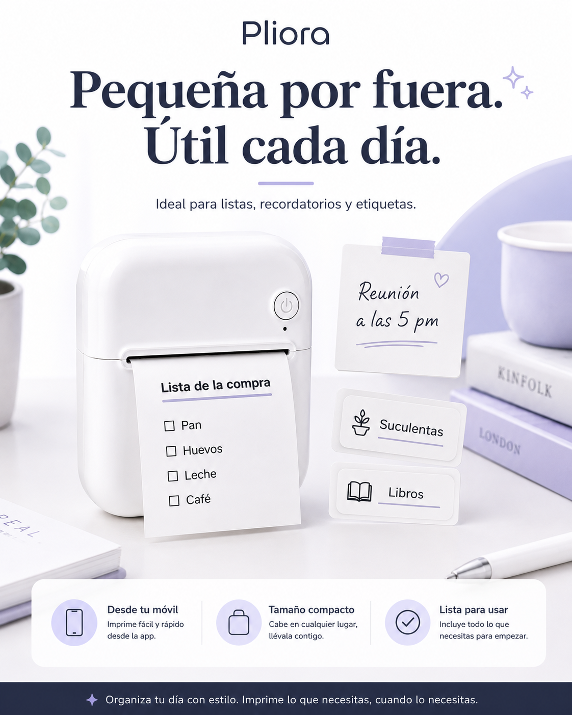 Mini impresora térmica portátil